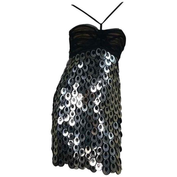 2007 Versace silver paillette dress as seen on Halle - Picture 2 of 6